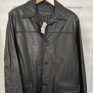 Banana Republic Black Leather Jacket New with tags